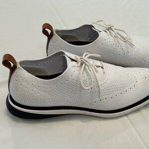 Cole Haan Men's Grand Evolution Perforated Lace Up White Sneakers Size 9.5